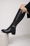 Woman Black Zip Closure Boot | Derimod