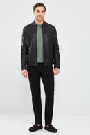 Paul Men's Black Leather Coat | Derimod