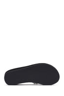 Women's Black Toe Stone Wedge Heel Jelly Slippers | Derimod