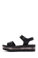 Women's Black Ankle Strap Thick Soled Sandals | Derimod