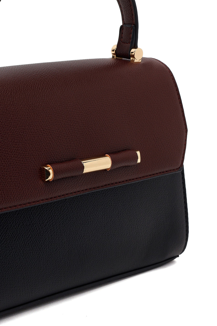 Woman Burgundy Classic Shoulder Bag with Long Strap