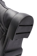 Men's Black Zippered Leather Casual Boots | Derimod
