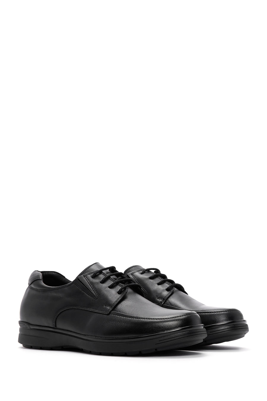 Men's Black Leather Casual Shoes