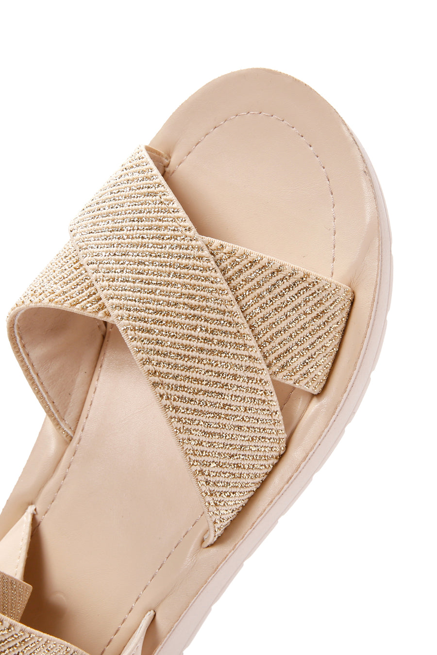 Women's Beige Ankle Strap Sandals