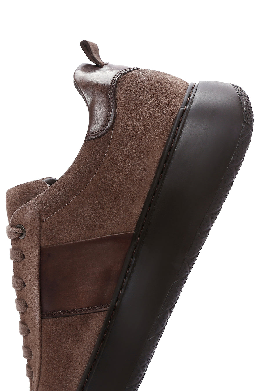 Men's Brown Suede Leather Thick Soled Sneaker