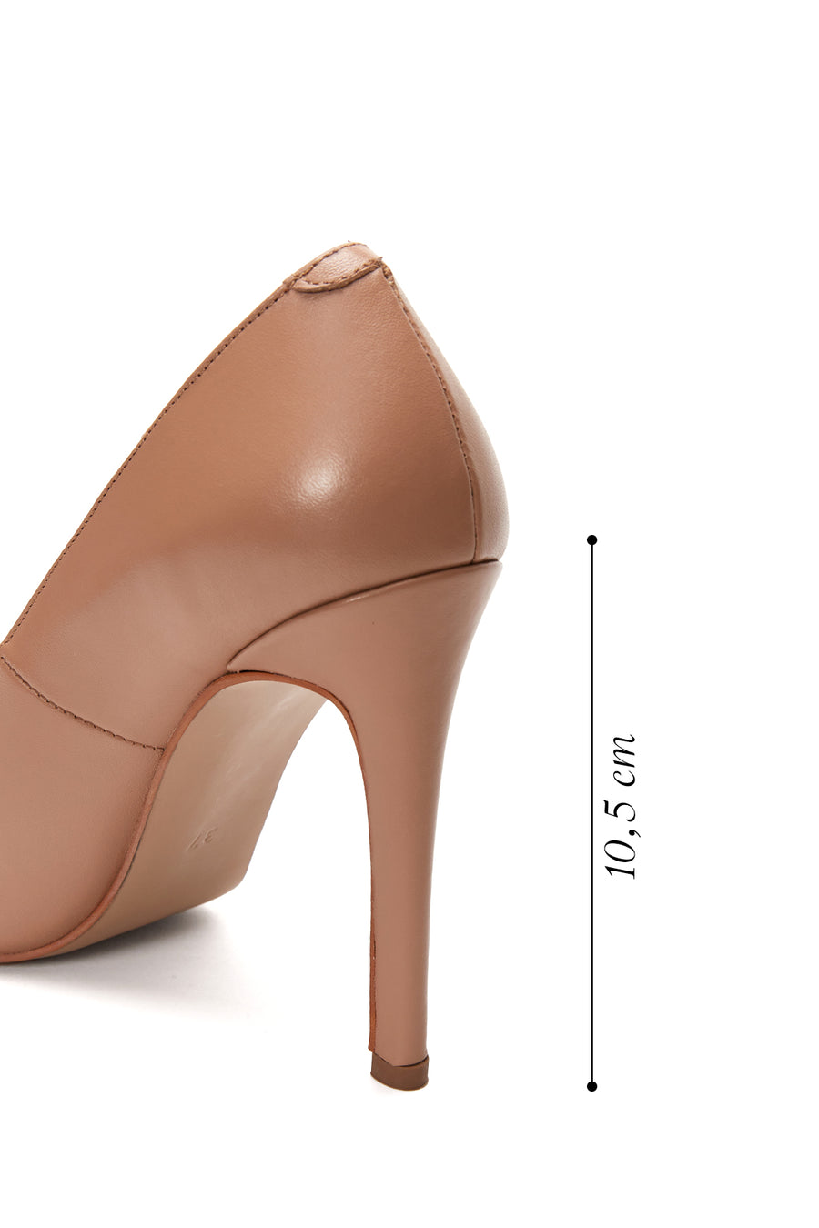Kadın Pembe Deri Stiletto
