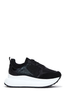 Women's Black Thick Soled Sneaker | Derimod