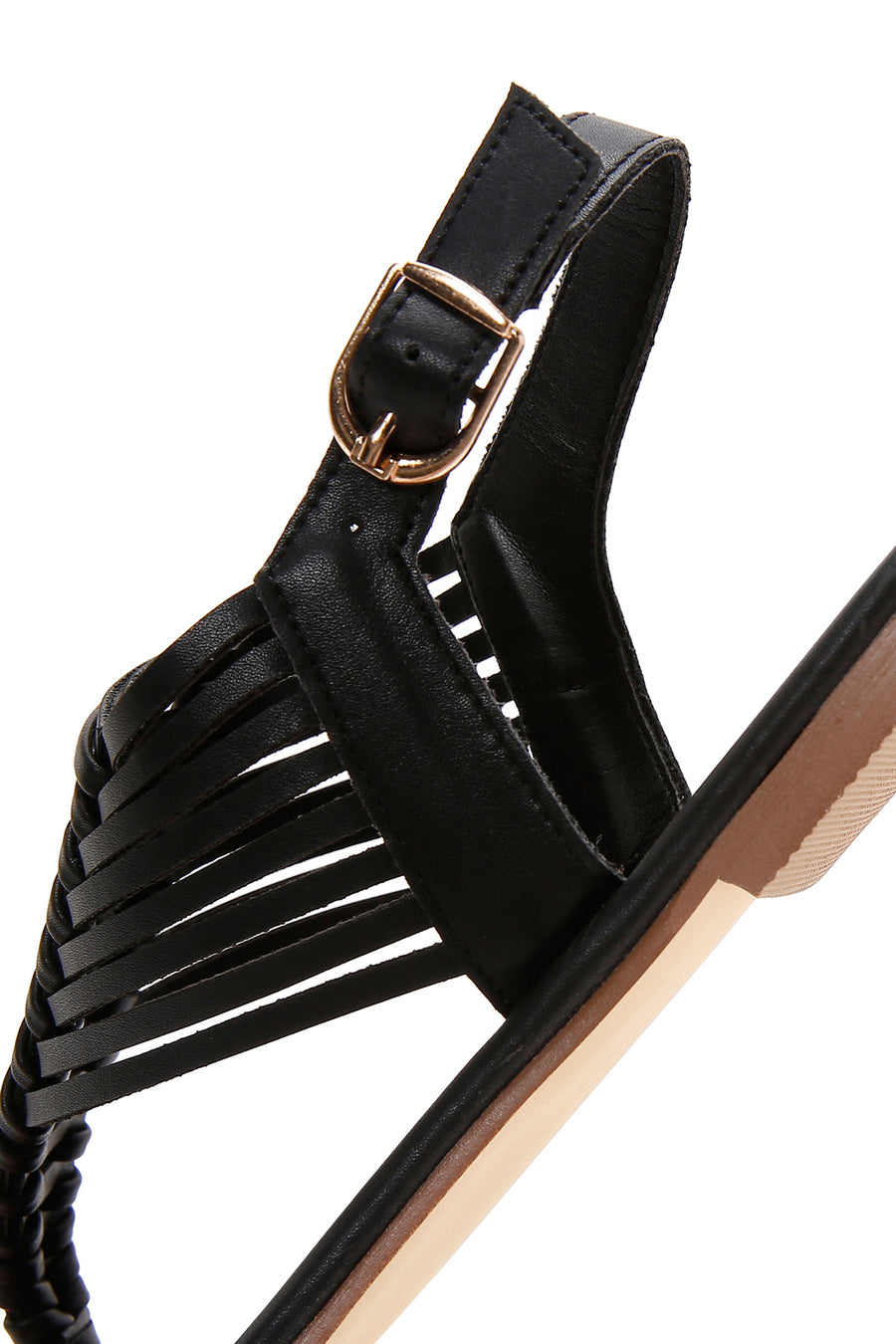 Women's Black Back Strap Flip Flop Sandals