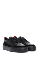 Men's Black Leather Thick Soled Sneaker | Derimod