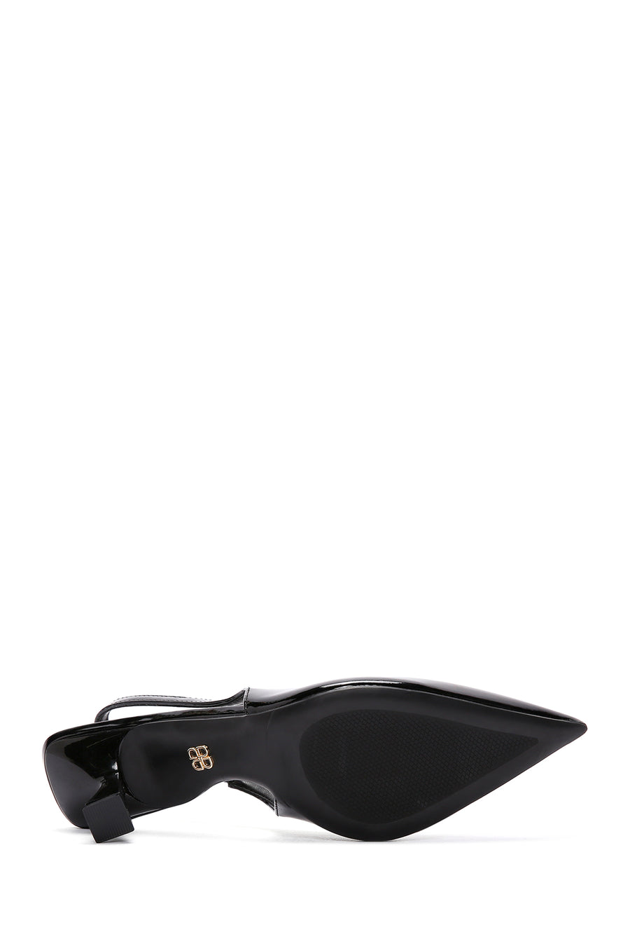 Women's Black Open Back Thin Heeled Shoes