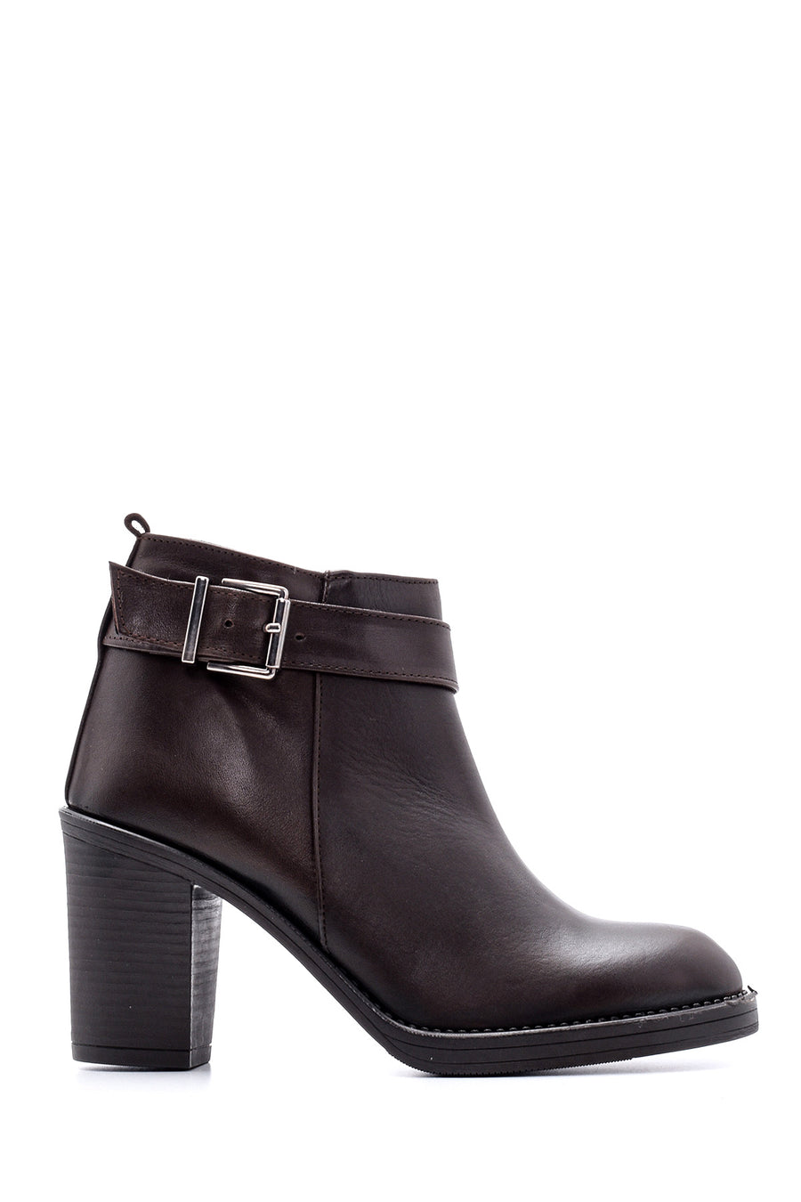 Women's Buckle Detailed Heeled Boots 19WFD282418 | Derimod