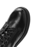 Women's Black Zippered Leather Boots | Derimod