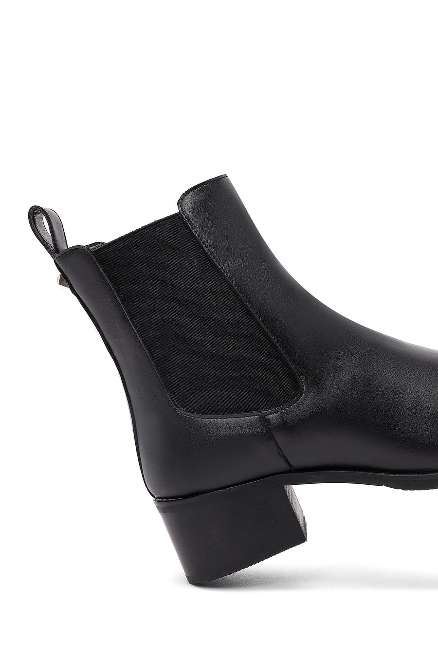 Woman Black Thick-Heeled Chelsea Boots