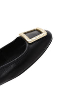 Women's Black Leather Ballerina Ballet Shoes | Derimod