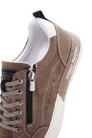 Men's Mink Nubuck Leather Sneaker | Derimod