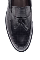 Erkek Deri Baskılı Püsküllü Loafer | Derimod