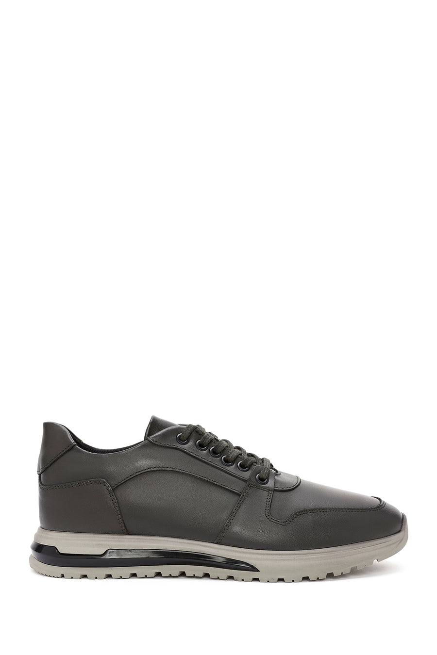 Erkek Yeşil Bağcıklı Deri Casual Sneaker 24WFD661618 | Derimod