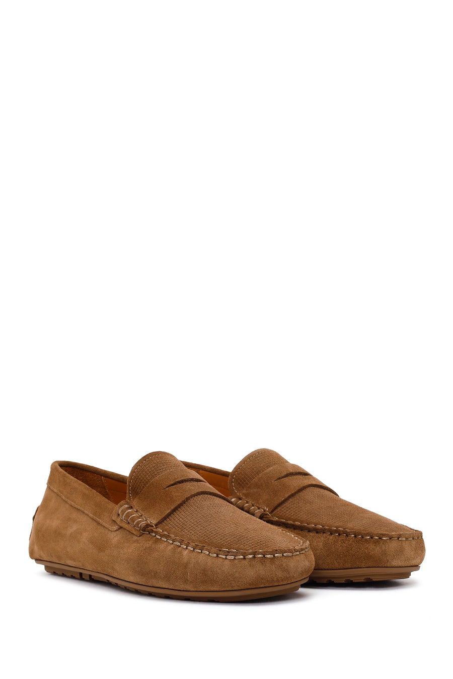 Erkek Taba Süet Deri Loafer