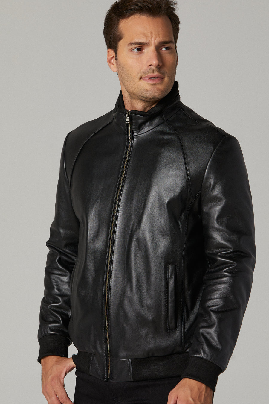 Andy Men's Black Leather Jacket