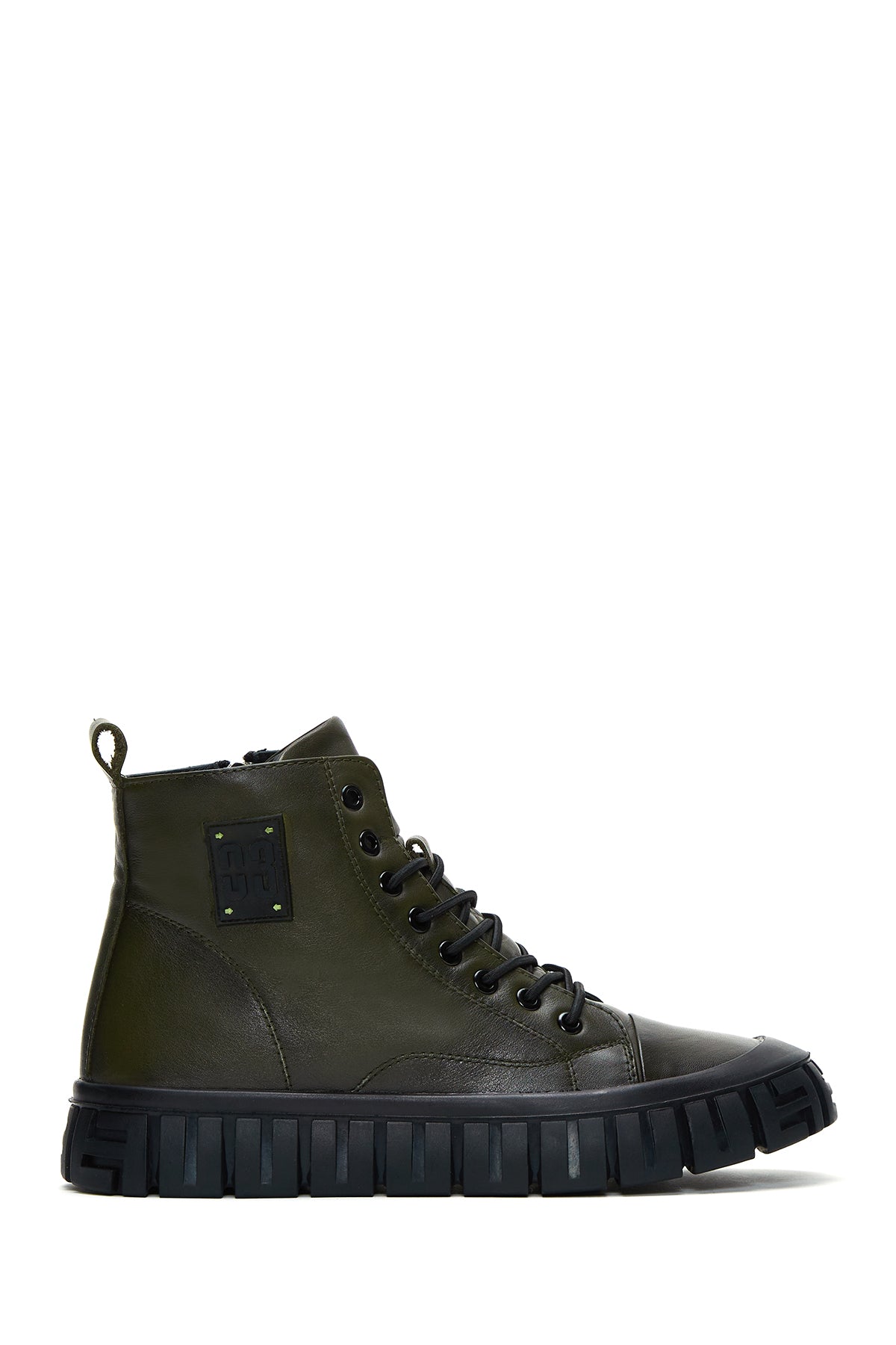 Men's Green Leather Boots 23WFD620318 | Derimod