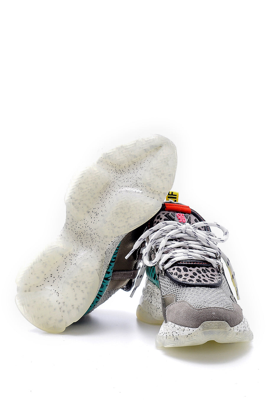 Women's High-Sole Leather Sneaker