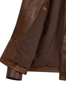 Fabian Male Brown Leather Jacket | Derimod