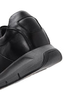 Men's Black Leather Casual Sneaker | Derimod