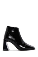 Women's Black Patent Leather Heeled Boots | Derimod