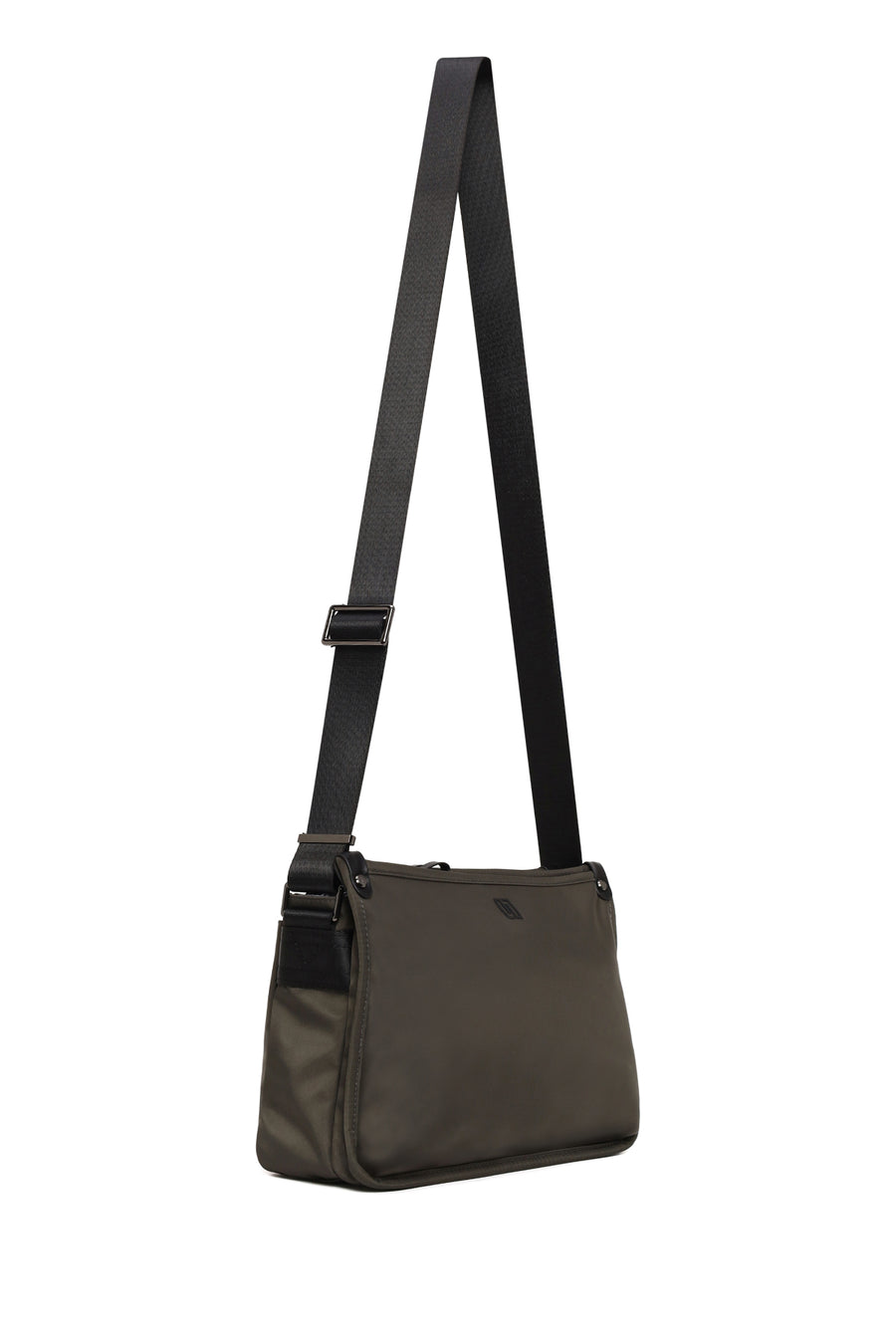 Male Khaki Fabric Mini Crossbody Bag