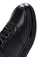 Men's Black Lace-up Leather Sneaker | Derimod