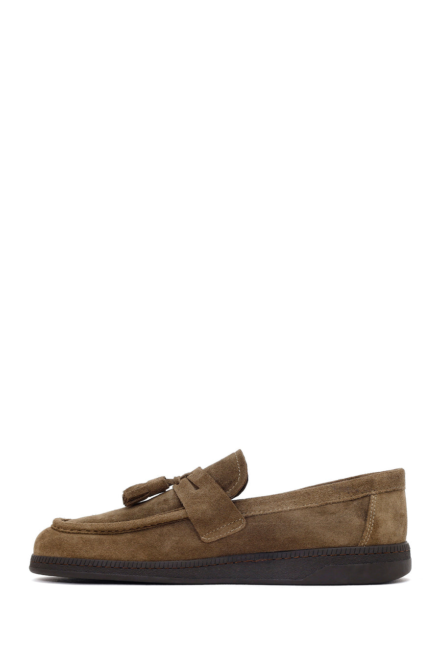 Male Tan Tasselled Suede Casual Loafer