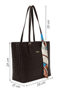 Woman Brown Knitted Shoulder Bag | Derimod