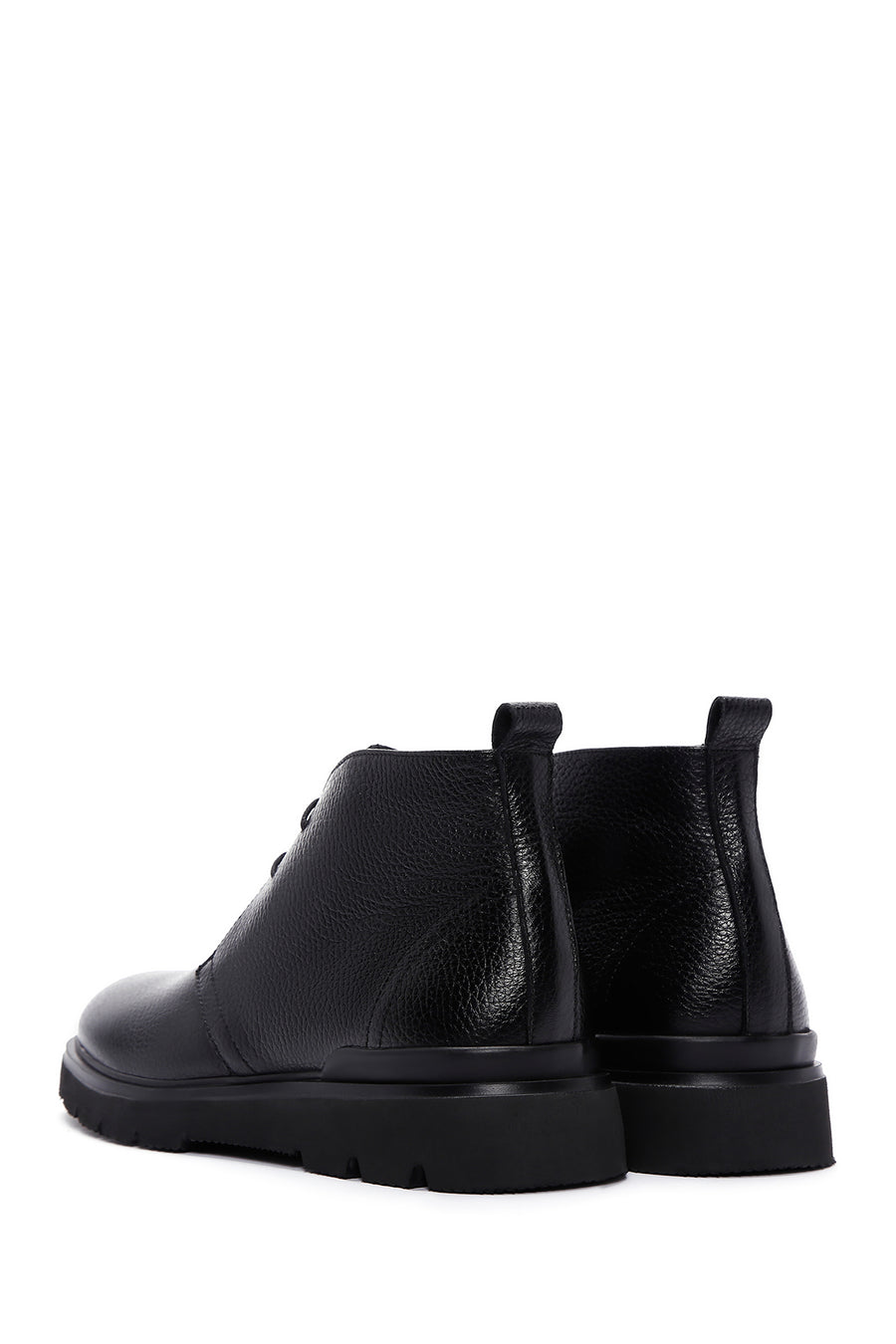 Men's Black Leather Casual Boots
