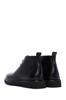 Men's Black Leather Casual Boots | Derimod