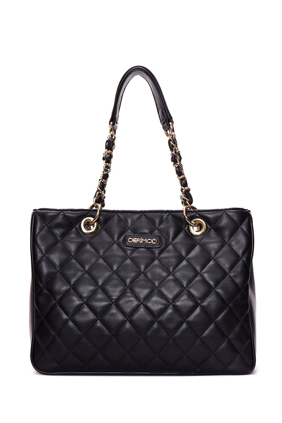 Women's Black Long Strap Quilted Shoulder Bag