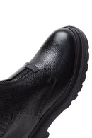 Men's Black Zippered Leather Casual Boots | Derimod