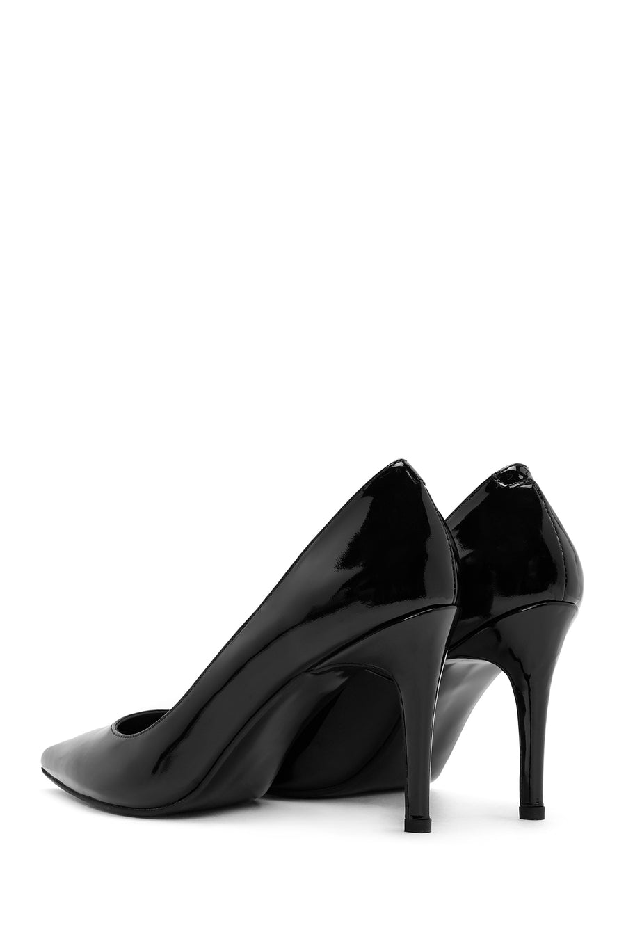 Women's Black High Thin Heel Patent Leather Stiletto
