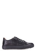 Men's Leather Sneaker with Zipper Detail | Derimod