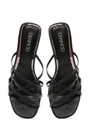 Women's Black Heeled Slippers | Derimod