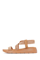 Women's Beige Straw Sandals | Derimod