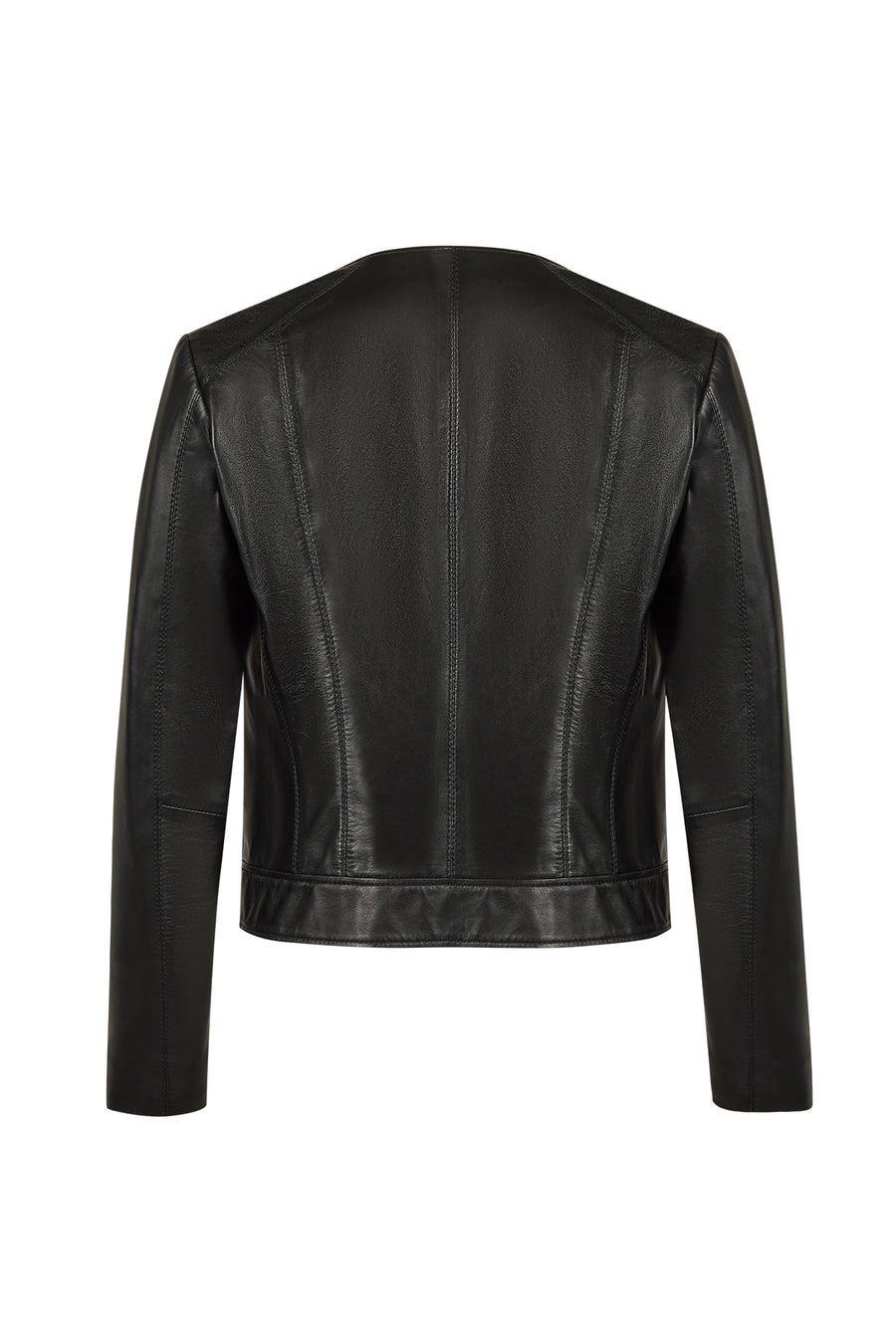 Adela Woman Black Short Leather Jacket