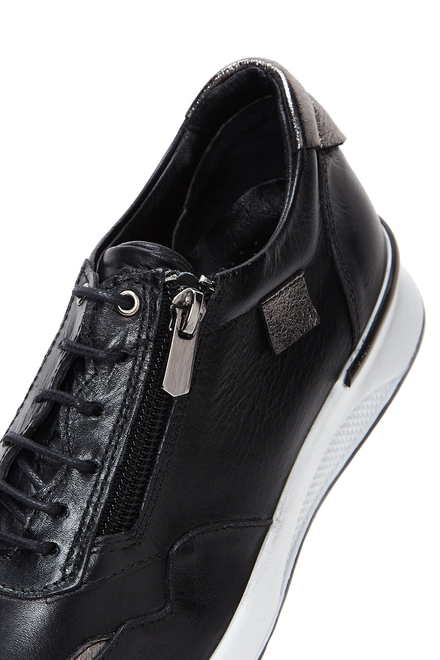 Kadın Siyah Deri Sneaker