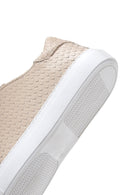 Women's Beige Leather Sneaker | Derimod