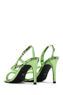 Women's Green Stone Thin Heel Sandals | Derimod