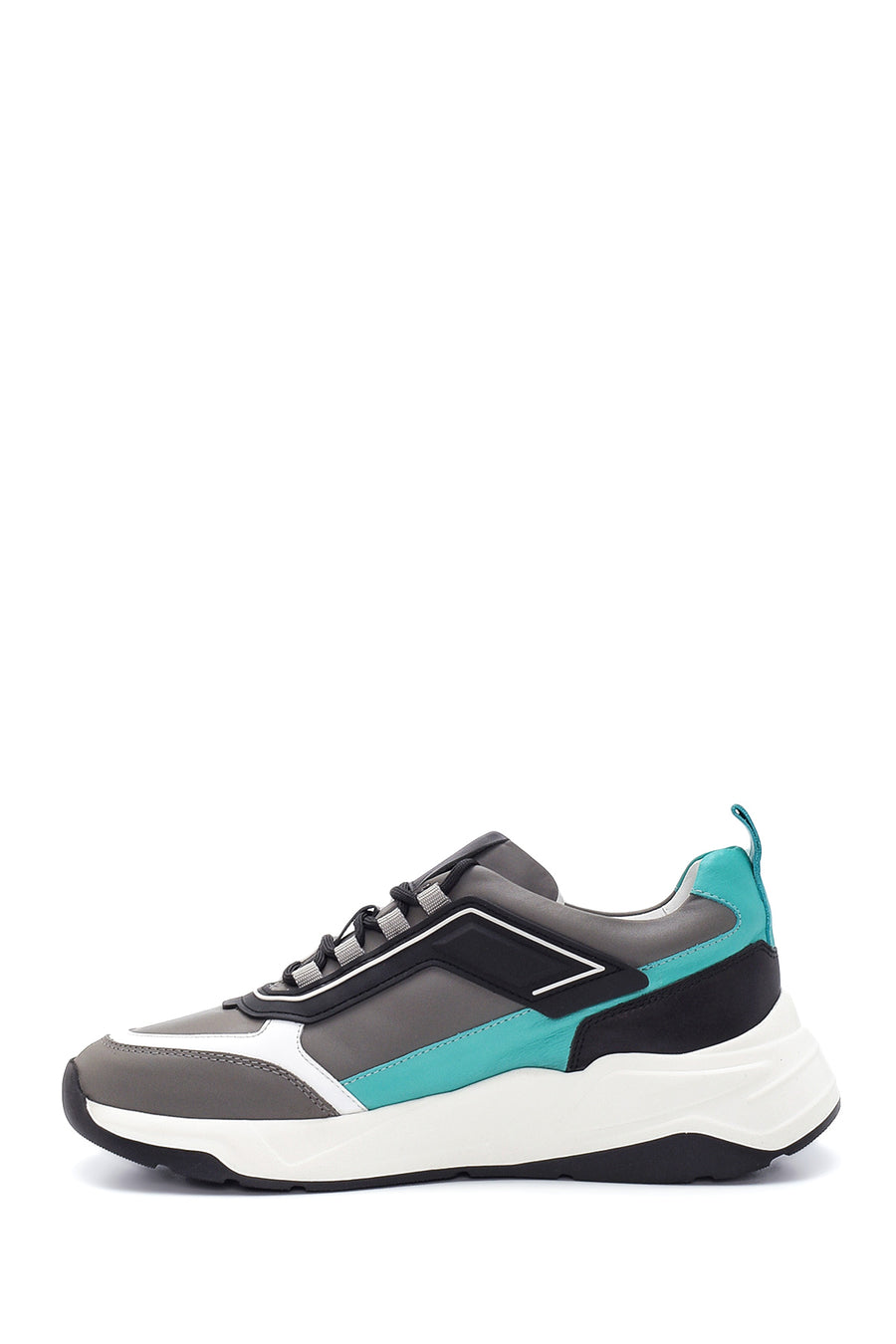 Erkek Deri Şerit Detaylı Sneaker