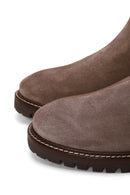Woman Mink Suede Leather Chelsea Boots | Derimod