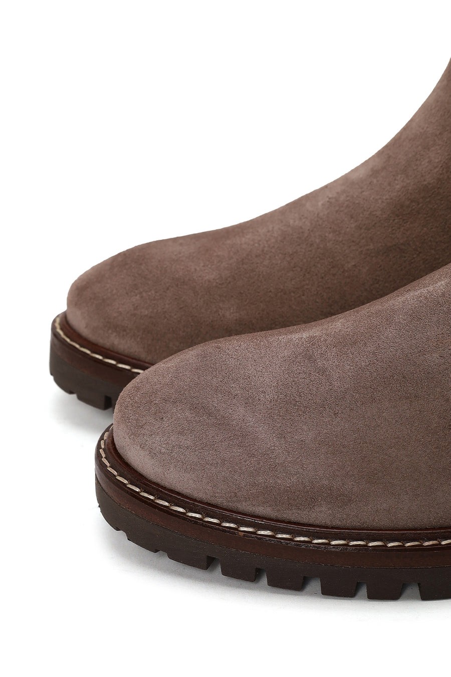 Woman Mink Suede Leather Chelsea Boots