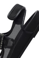 Women's Black Stone Buckle Sandals | Derimod