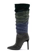 Women's Multi-Colored Stone Thin Heeled Boots | Derimod