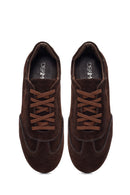 Women's Brown Lace-up Suede Leather Sneaker | Derimod
